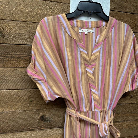 Xirena Drue Midi Dress Neopolitan Stripe w Pockets - Picture 7 of 8